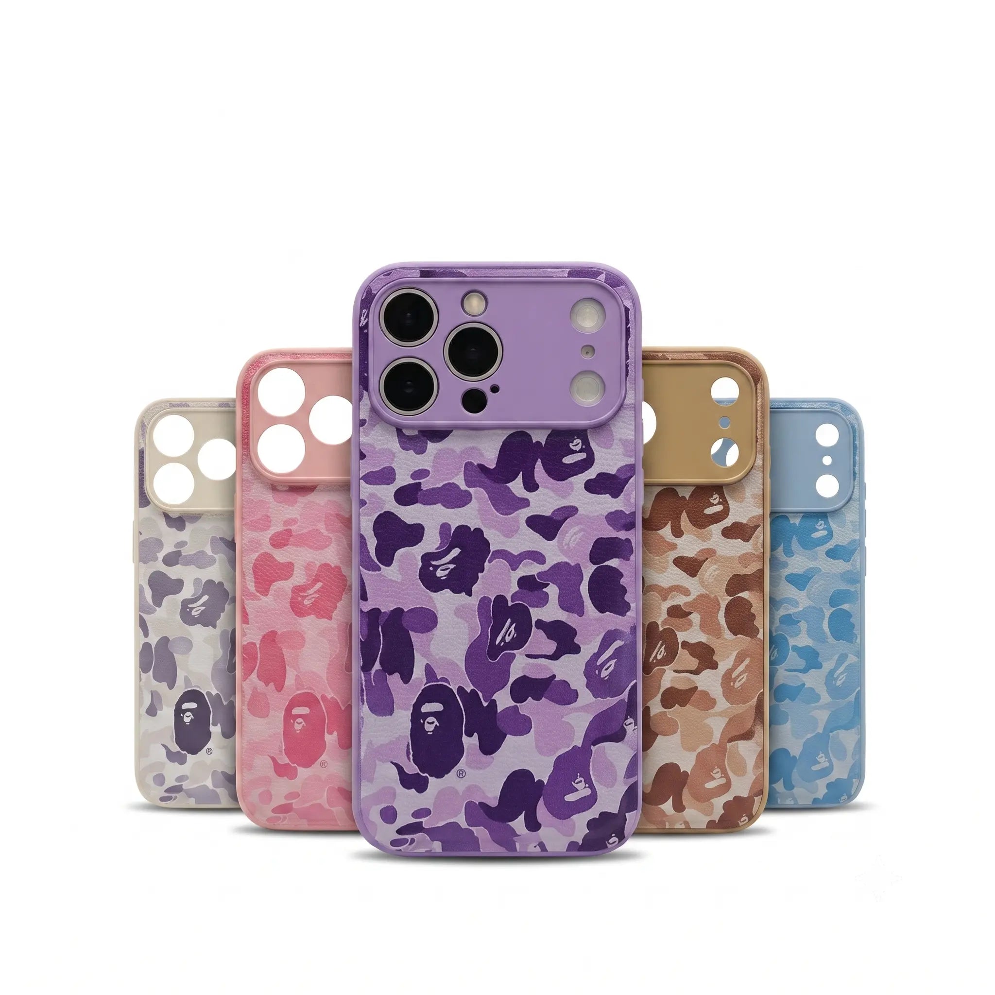 APE Protective Camo Streetwear Phone Casesuitable for Iphone 17 Pro Max 16 15 14 13 12 11 Promax and Samsung Galaxy S23Fe/22/23Impact Resistant Hard Case with Impactdispersion Technology & Flexible Rubber Linerglossy Finish Protected Durable Gift