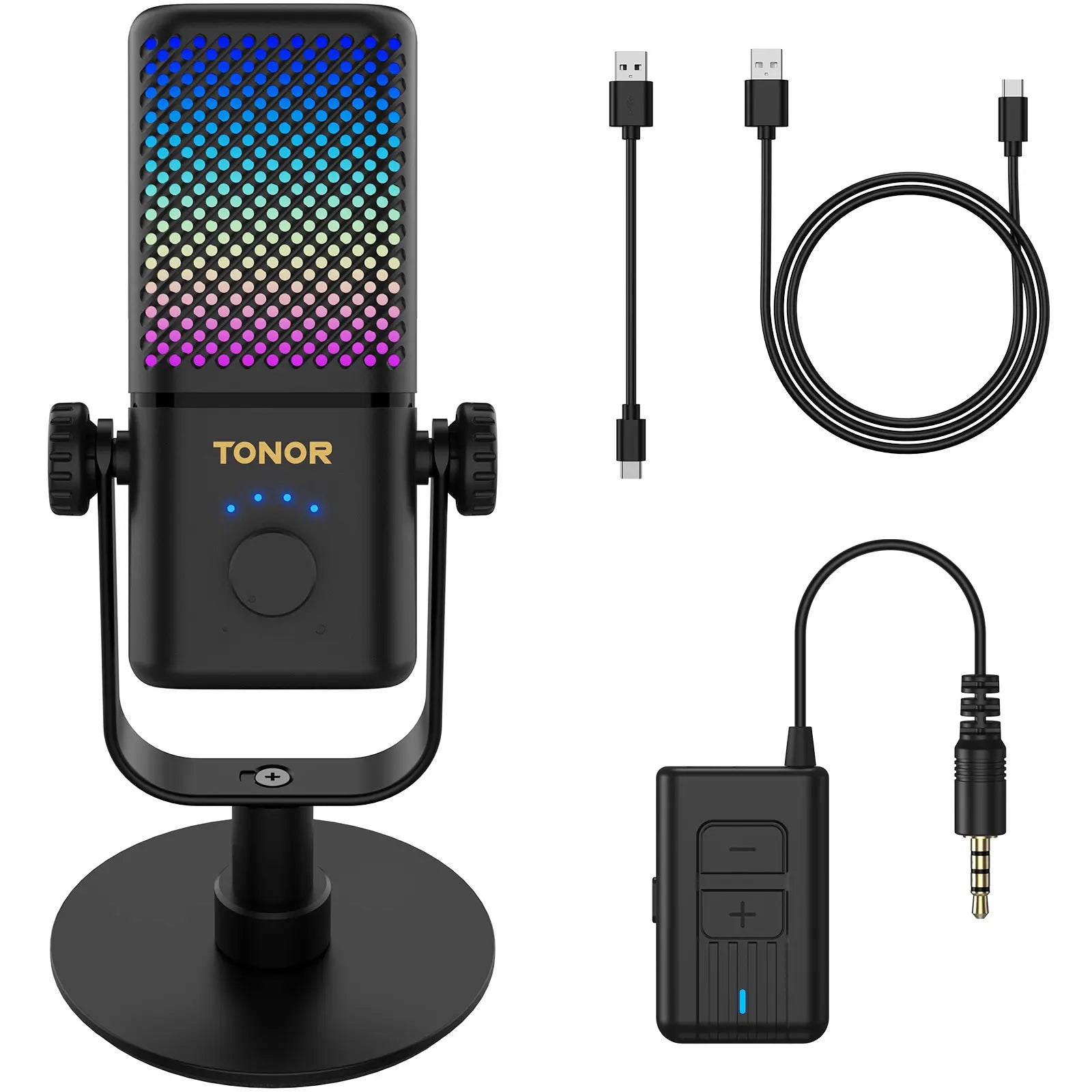 TONOR TCX3 Xbox Gaming Microphone - RGB Condenser Streaming Mic with Low Noise, Fast Charging, One Tap Mute, Compatible with Capture Card, 1.45 Pounds Cable Connection Durable,Summerwins Dealsforyoudays