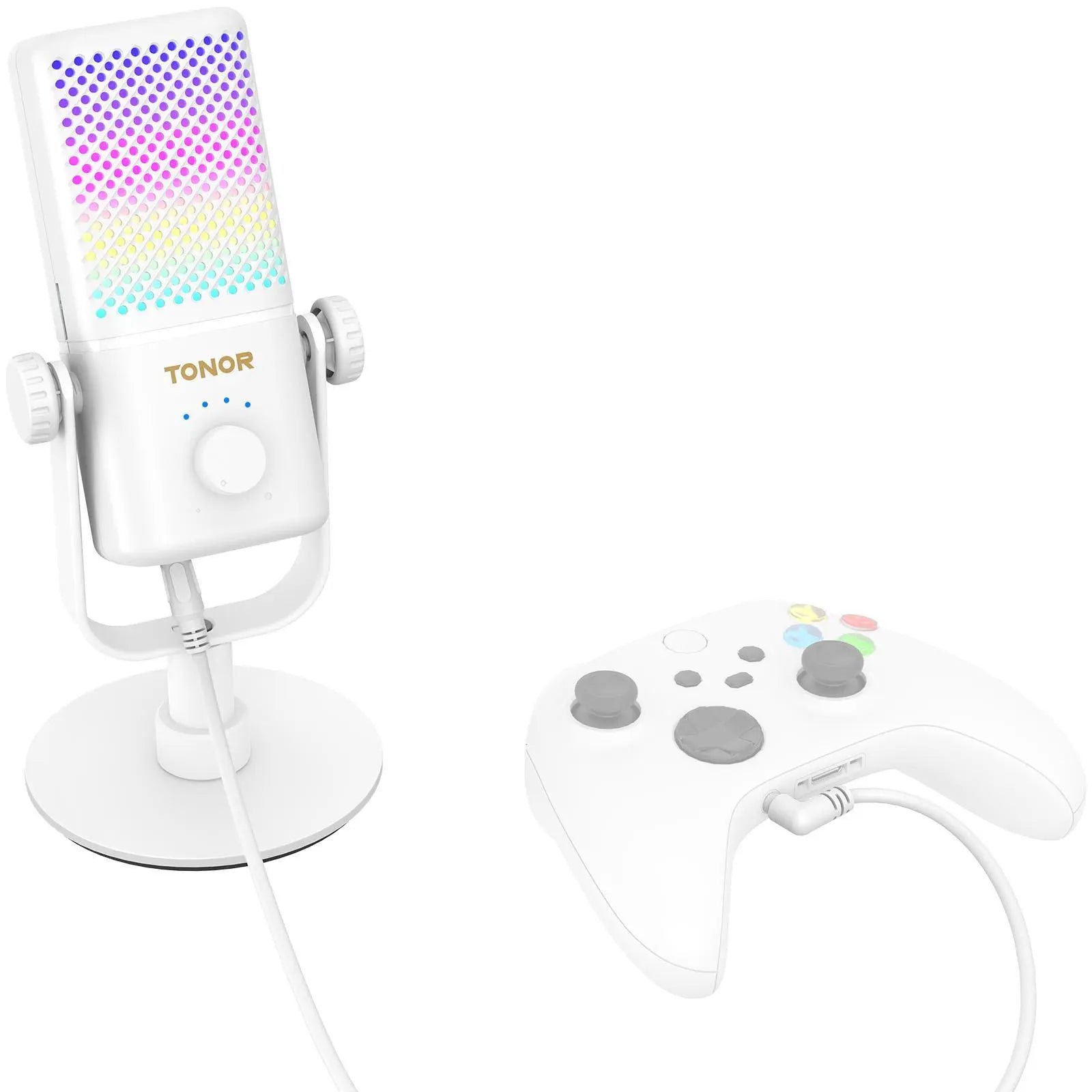 TONOR TCX3 Xbox Gaming Microphone - RGB Condenser Streaming Mic with Low Noise, Fast Charging, One Tap Mute, Compatible with Capture Card, 1.45 Pounds Cable Connection Durable,Summerwins Dealsforyoudays