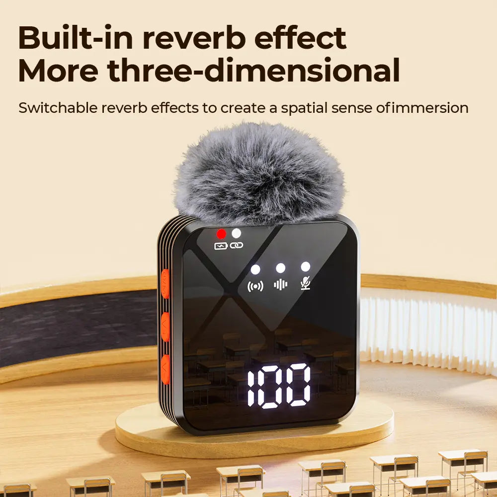 Versatile Wireless Lavalier Microphone Is Compatible with Android, Iphone, PC, and Cameras, and Can Be Used for Mobile Video Blogging, Interviews, and Live Streaming.