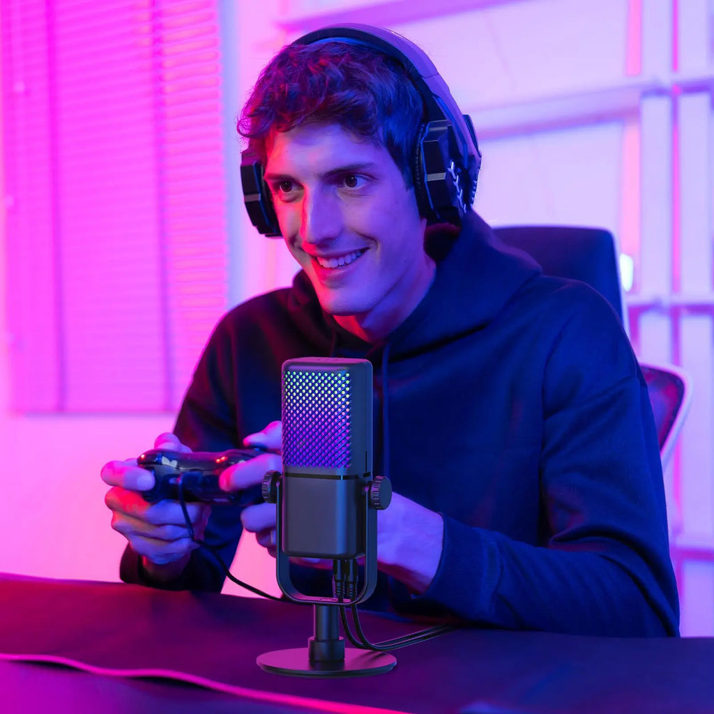 TONOR TCX3 Xbox Gaming Microphone - RGB Condenser Streaming Mic with Low Noise, Fast Charging, One Tap Mute, Compatible with Capture Card, 1.45 Pounds Cable Connection Durable,Summerwins Dealsforyoudays