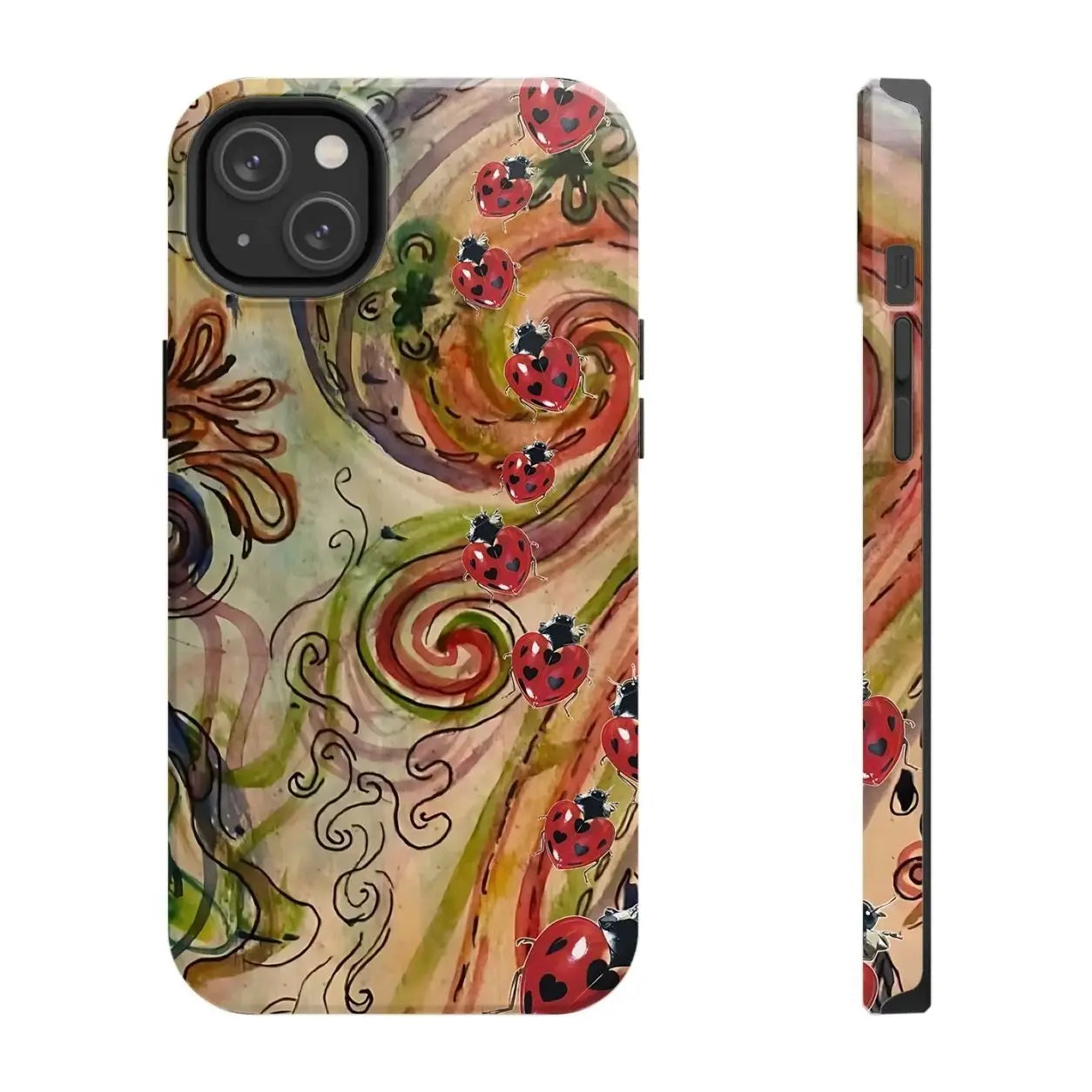 Magnetic Phone Case Magnetic Whimsigothic Ladybug Phone Case, Aesthetic Heart Wing Insect Collage Phone Case for IP 17 16 15 14 13 12 11 Pro Max XS, Goblincore Ladybug Tough Case, Fairycore Ladybug Gift for Women & Men Phone Cover Shockproof Wireless