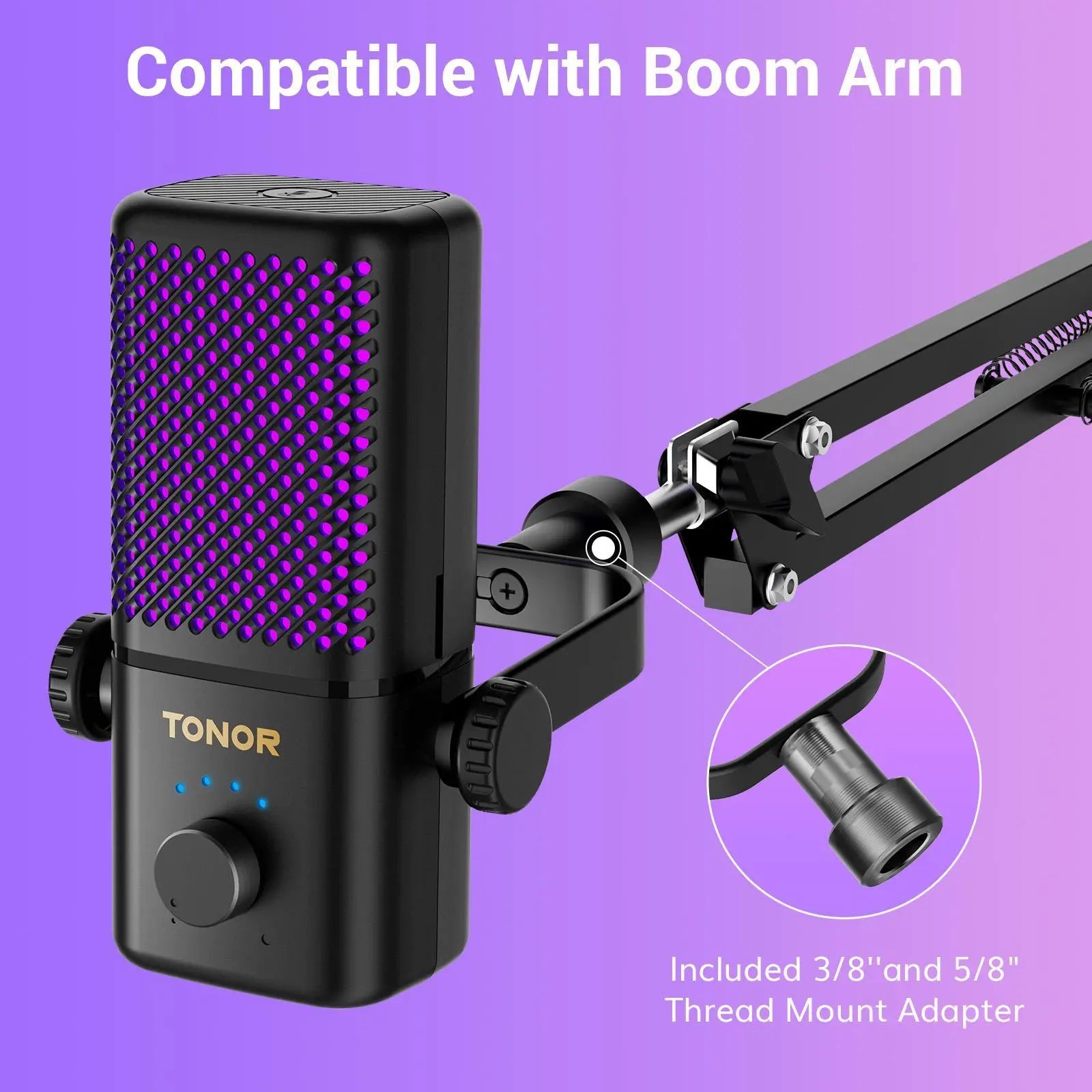 TONOR TCX3 Xbox Gaming Microphone - RGB Condenser Streaming Mic with Low Noise, Fast Charging, One Tap Mute, Compatible with Capture Card, 1.45 Pounds Cable Connection Durable,Summerwins Dealsforyoudays