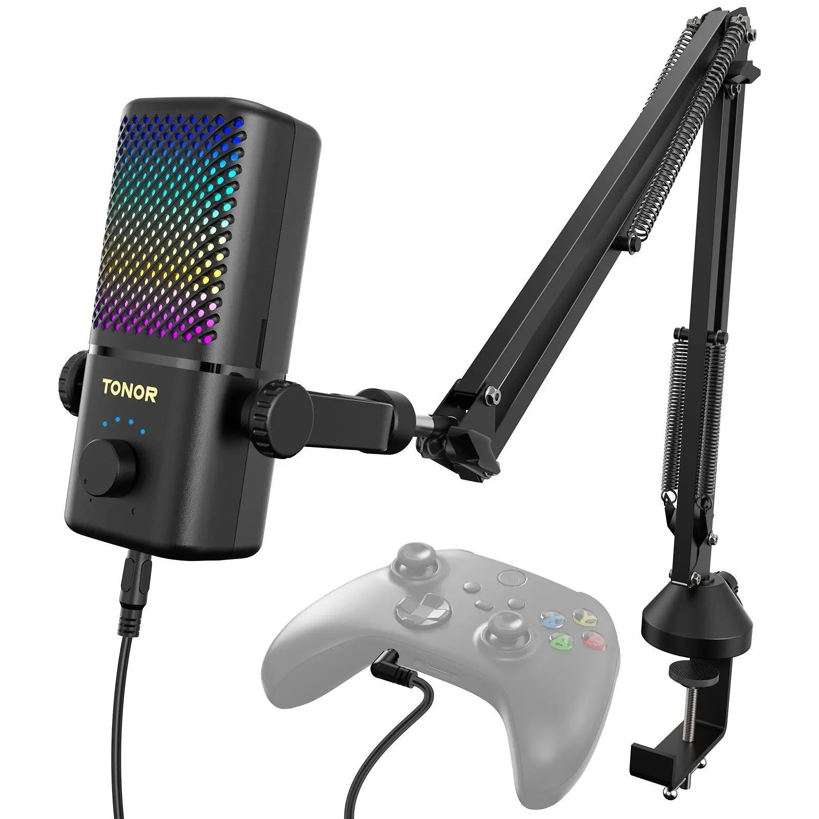 TONOR TCX3 Xbox Gaming Microphone - RGB Condenser Streaming Mic with Low Noise, Fast Charging, One Tap Mute, Compatible with Capture Card, 1.45 Pounds Cable Connection Durable,Summerwins Dealsforyoudays