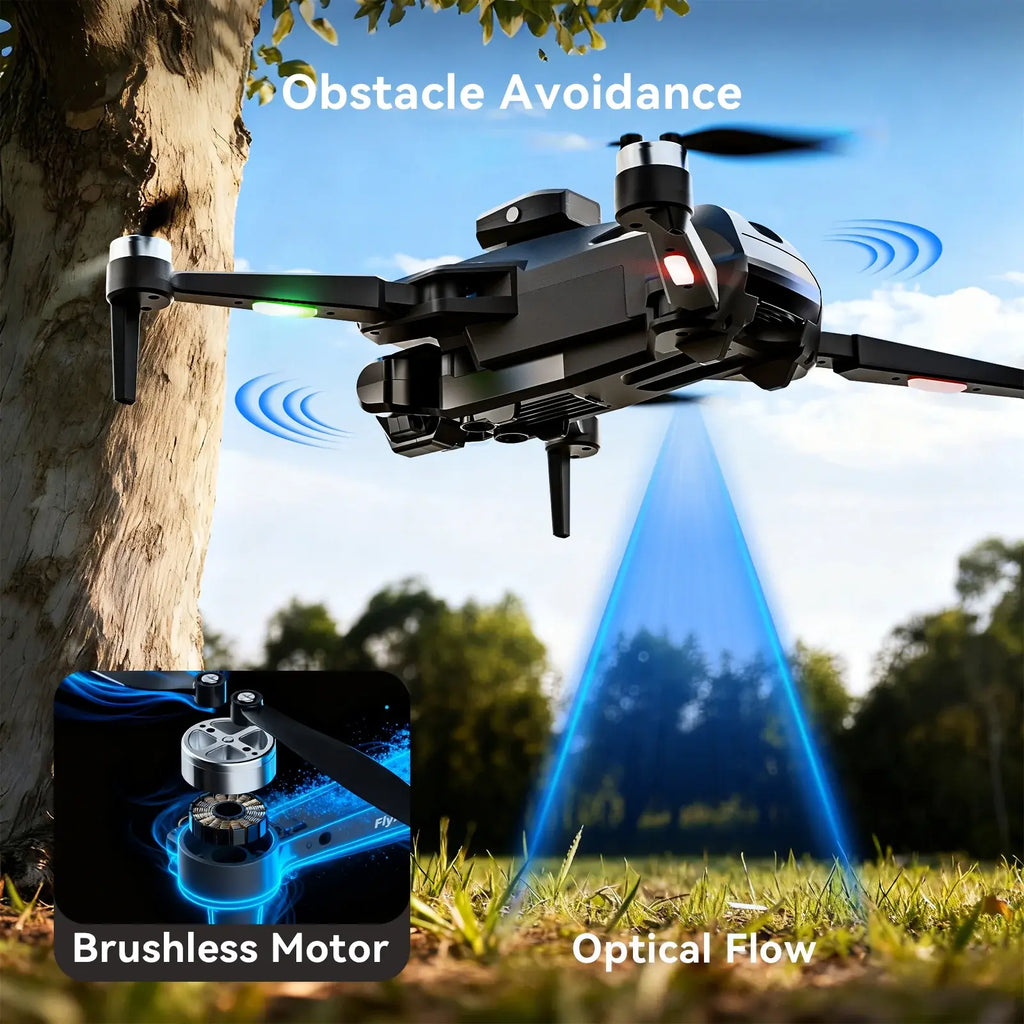 Drone with 4.3″ Foldable HD Screen Controller, 1080P HD Camera Drone for Beginners with Obstacle Avoidance, Optical Flow,Brushless Motor, 40-Min Flight Time, Easy to Fly