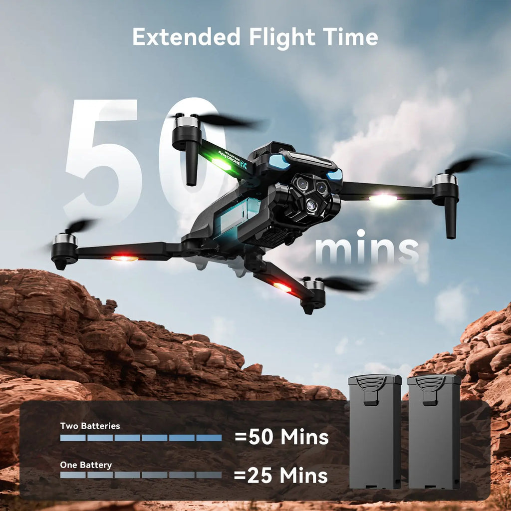 Drone with 4.3″ Foldable HD Screen Controller, 1080P HD Camera Drone for Beginners with Obstacle Avoidance, Optical Flow,Brushless Motor, 40-Min Flight Time, Easy to Fly