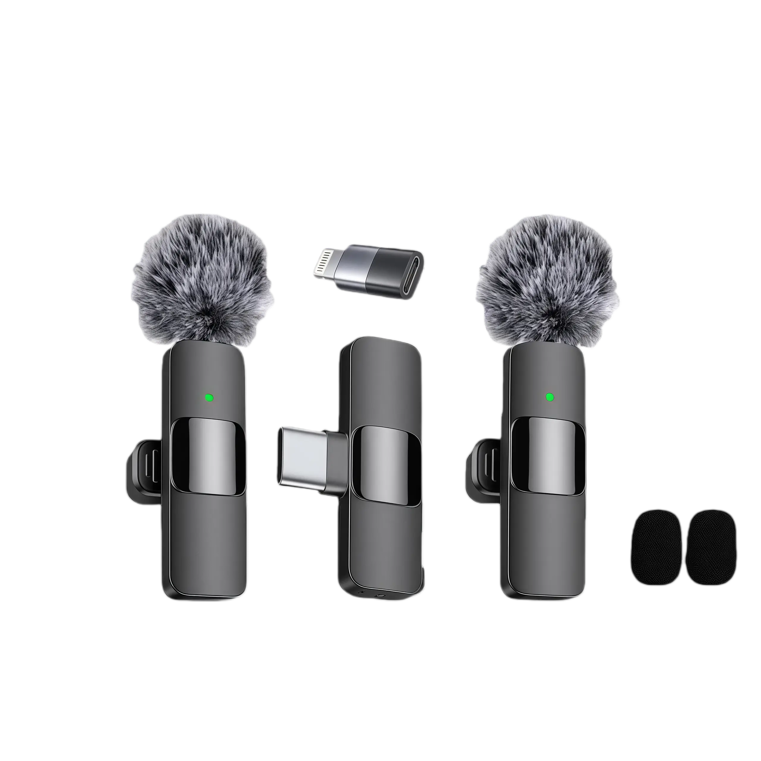 2-In-1 Wireless Mini Mic for Smartphone - Clear Stereo Audio Noise Reduction Vlogging Tool