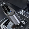 WHATOOK 4-In-1 USB Car Charger - Fastcharging, Dual Ports, Retractable Lightning Connector, Starlight Roof Light, Portable Adapter for Travelers, Daily Users, Iphone, Android, Ipad, Switch (Auto Car Interior Accessory), Portable Phone Charger, Phone Charg