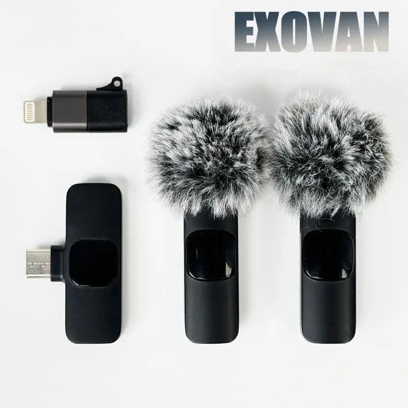 2-In-1 Wireless Mini Mic for Smartphone - Clear Stereo Audio Noise Reduction Vlogging Tool