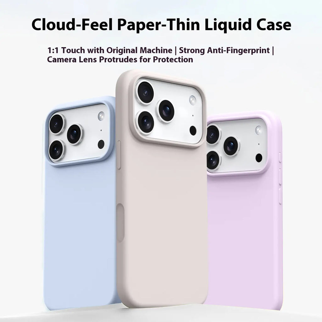 BASE MORE COVER Ultra - Thin Liquid Silicone Protective Iphone Case for Apple Iphone 13/14/15/16/17 Pro Max Accessories