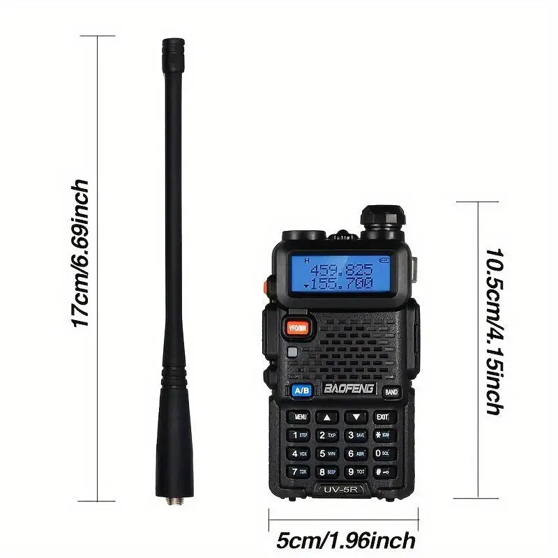 1Pack Baofeng 5W UV-5R Radio Ham Radio Handheld UV5R Long Range Dual Band 1800Mah USB Rechargeable Power Two Way Radio Walkie Talkies with 1800Mah Li-Ion Battery for Outdoor Sports Hunting Camping Survival Gea Supports CHIRP