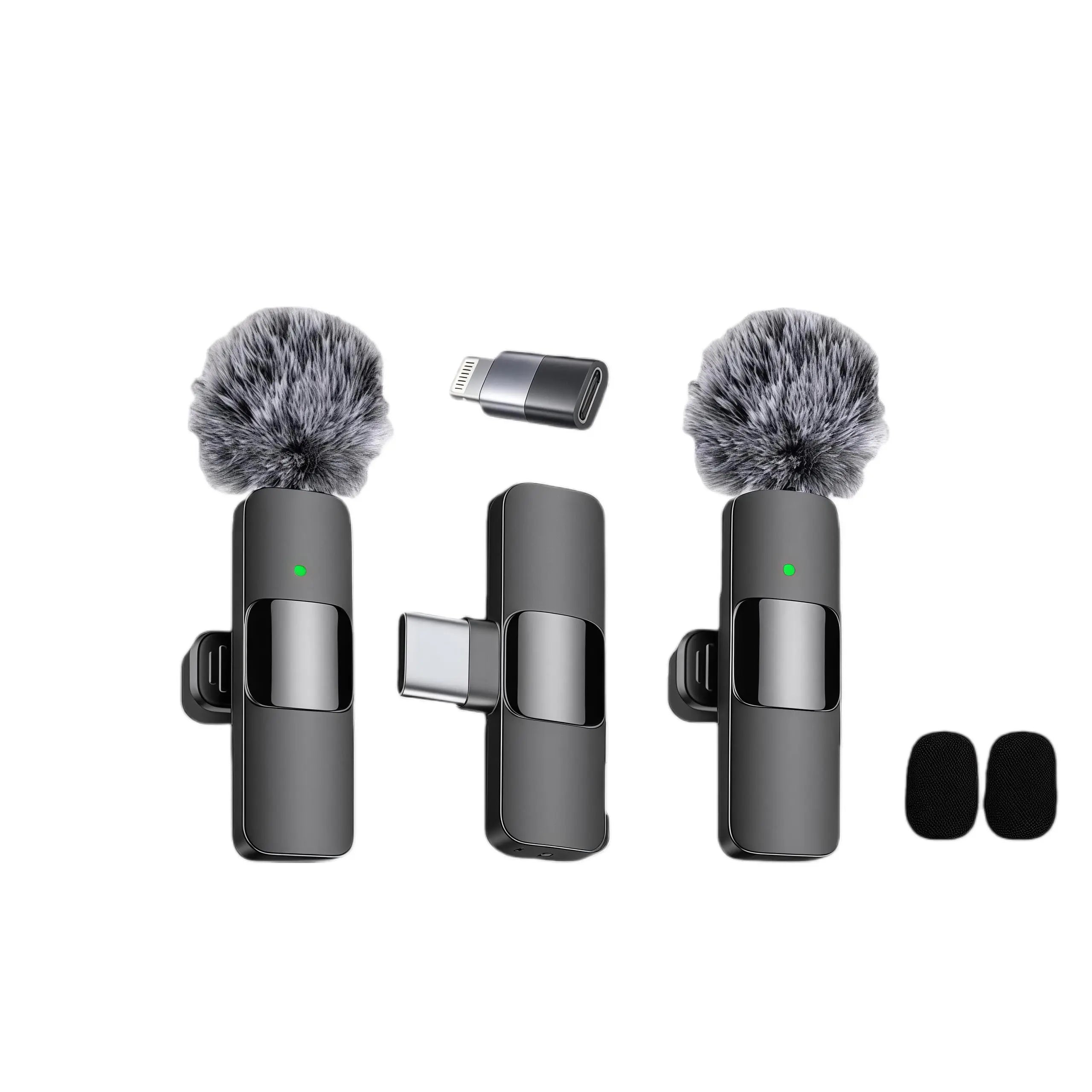 2-In-1 Wireless Mini Mic for Smartphone - Clear Stereo Audio Noise Reduction Vlogging Tool